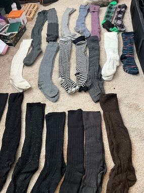 Women’s Variety Pack of Socks (Knee-High & Shin Length) 22 pairs